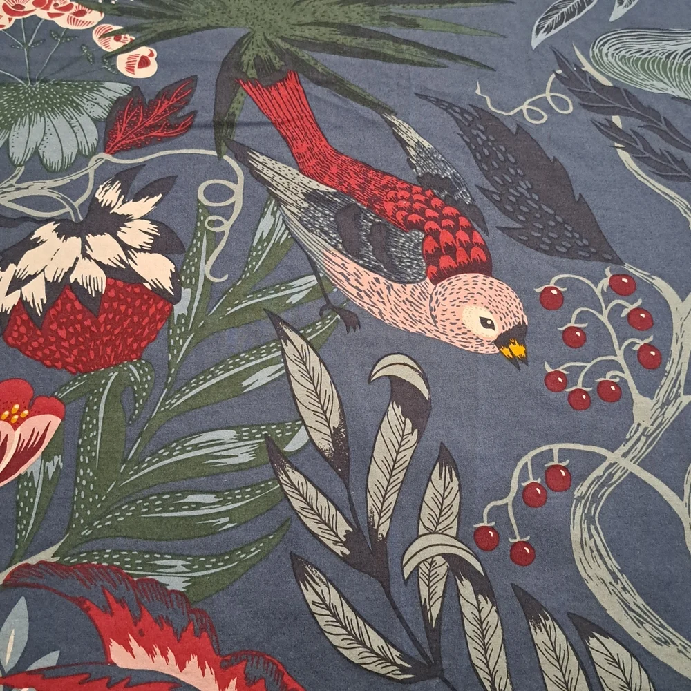 IKEA Filodendron Duvet Cover Floral Birds Butterflies Botanical F/Q